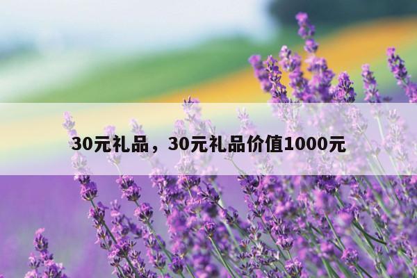 30元礼品，30元礼品价值1000元