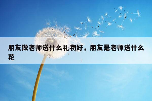 朋友做老师送什么礼物好，朋友是老师送什么花