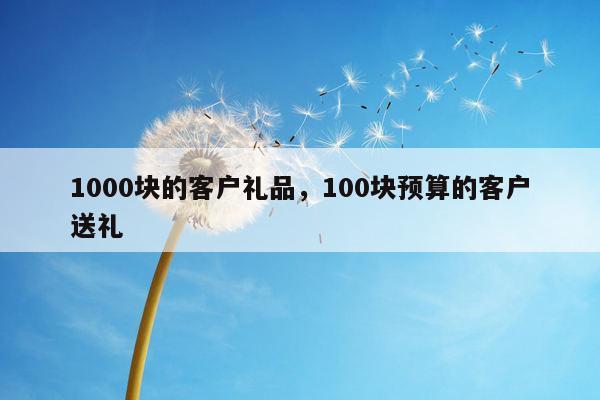 1000块的客户礼品，100块预算的客户送礼