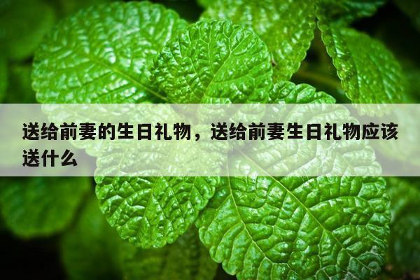 送给前妻的生日礼物，送给前妻生日礼物应该送什么