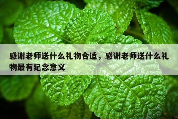 感谢老师送什么礼物合适，感谢老师送什么礼物最有纪念意义