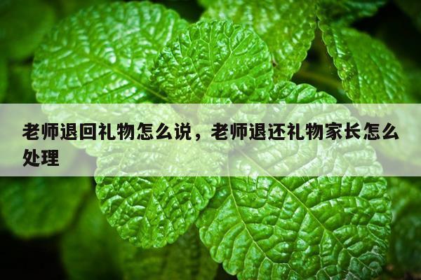 老师退回礼物怎么说，老师退还礼物家长怎么处理