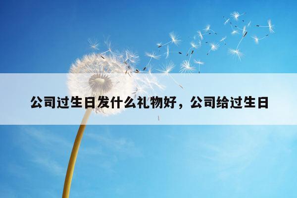 公司过生日发什么礼物好，公司给过生日